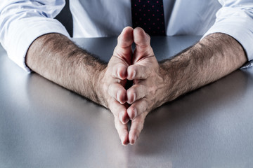 Fototapeta premium hand gestures to communicate and discuss for meeting or interview