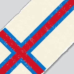 Faroe Islands grunge flag. Vector illustration.