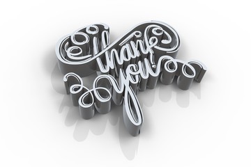Illustration of thank you text
