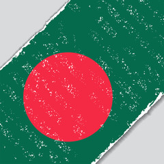 Bangladeshi grunge flag. Vector illustration.