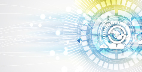 Obraz premium Modern cloud technology. Integrated digital web concept