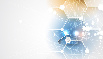 Modern cloud technology. Integrated digital web concept