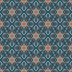 Seamless hand drawn mandala pattern.