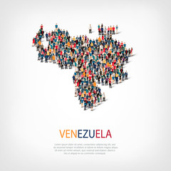 people map country Venezuela vector