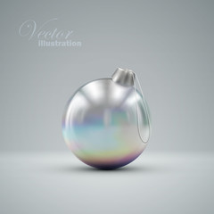 Christmas ball. Holiday vector illustration