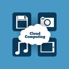 Cloud computing technology icon vector illustration graphic design