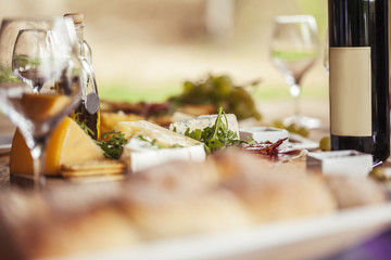 Cheese Board And Red Wine