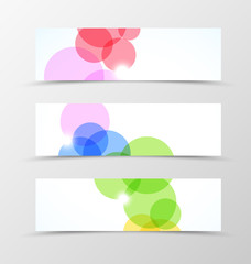 Set of header banner dynamic design