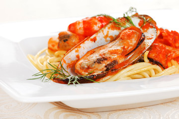 pasta with mussels