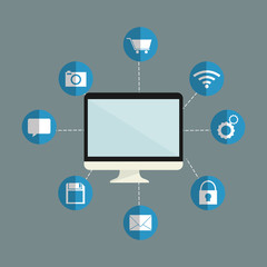 Cloud computing technology icon vector illustration graphic design