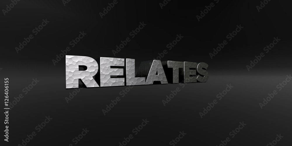 Fototapete relates - hammered metal finish text on black studio - 3d rendered royalty free stock photo. this im