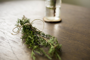 Christmas Evergreen in Mason Jar