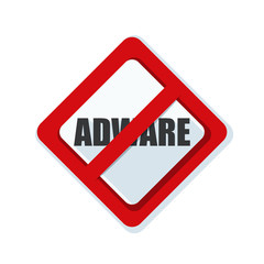 Adware sign illustration