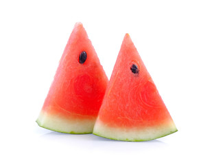 slice watermelon on white background