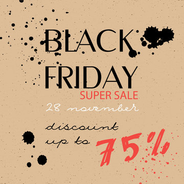 Black Friday banner. Vector illustration EPS10. Can Be Used For Banner, Flyer, Book Cover, Poster, Web Banners. Black Friday sale design