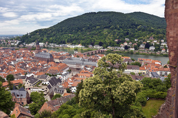 Fototapeta na wymiar Panorama View on Heidelberg, Germany, Europe