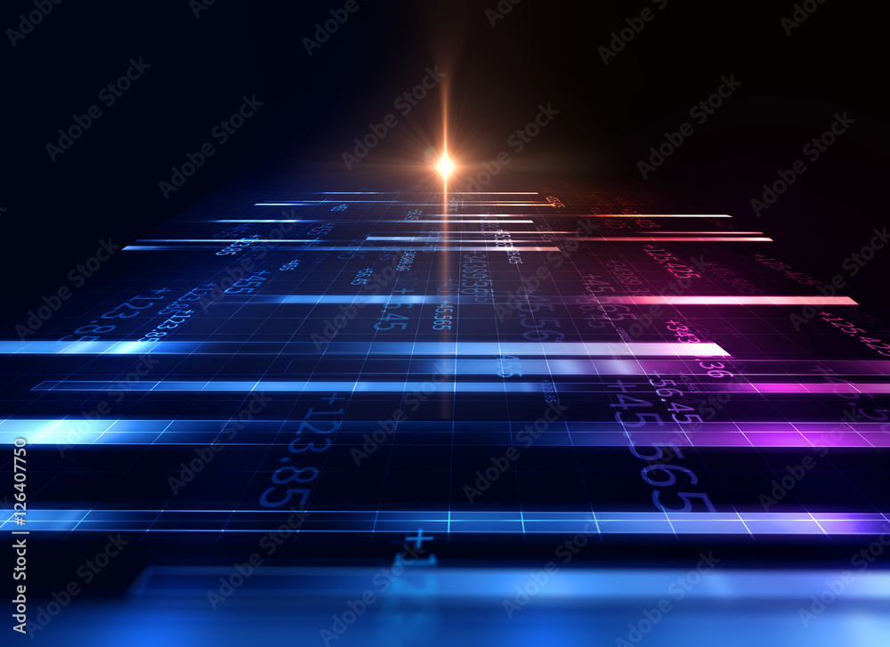 Poster digital code number abstract technology background