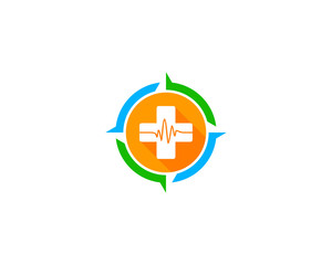 Fototapeta premium Medical Tracker Logo Design Element