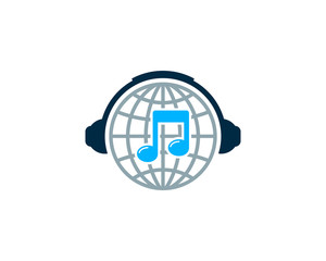 Global Music Logo Design Element