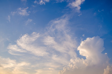 Fototapeta na wymiar volumetric clouds at sunset