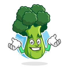 Feeling sorry broccoli mascot, broccoli character, broccoli cartoon