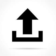 upload icon on white background