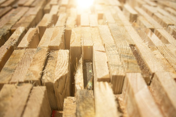 gestapeltes Schnittholz 