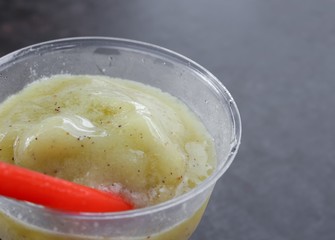  ice cream. Summer cocktail of kiwi fruit. 