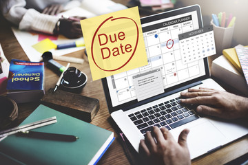 Due Date Deadline Payment Bill Important Notice Concept