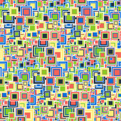 Geometric seamless pattern. Colored squares. Vector illustration.