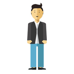 elegant young man in business suit