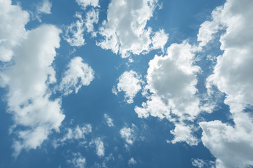 Blue sky with clouds in summer
