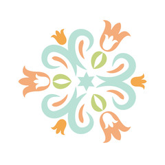 Fototapeta premium Simple rosette of curls