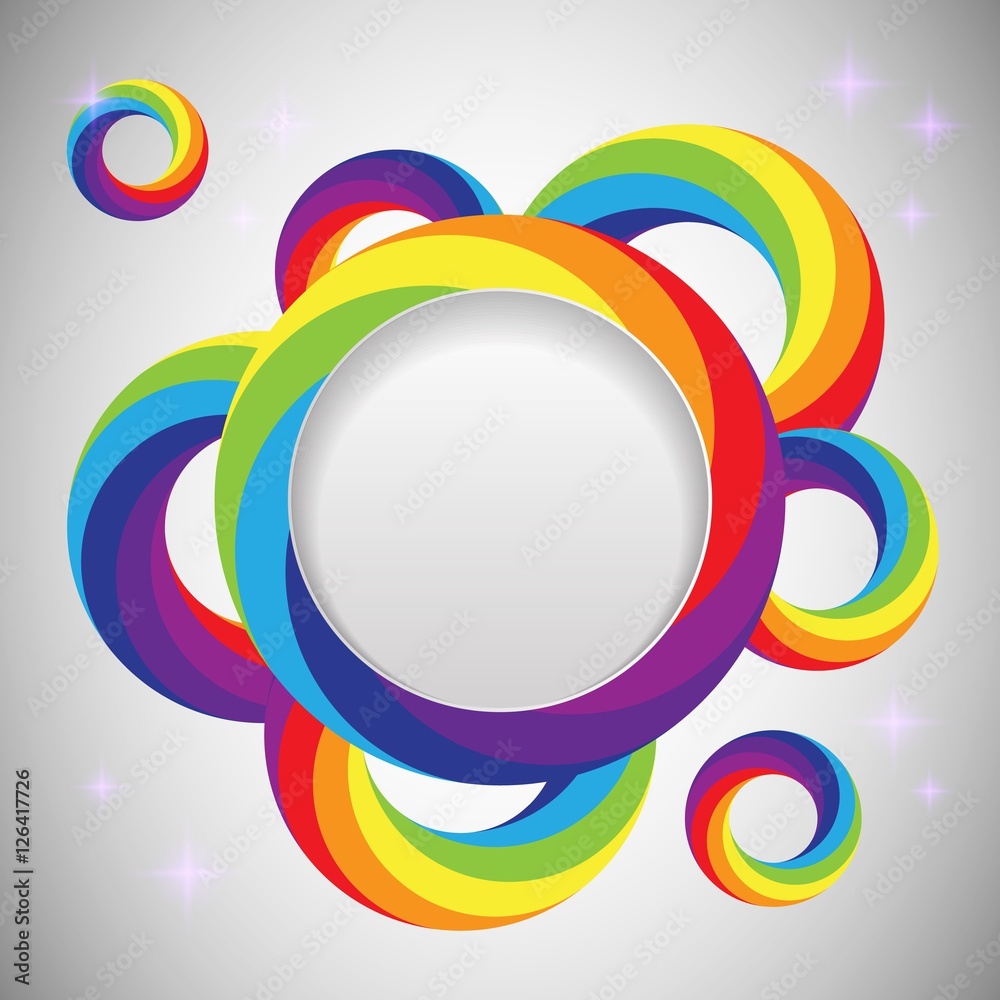 Poster rainbow vector design template