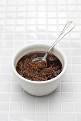 shoyu koji, soy sauce rice malt, japanese homemade condiment
