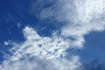 blue sky with cloud and raincloud beautiful nature