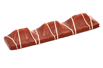 Wafer with chocolate isolated on white