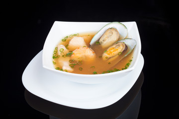 Japanese soup, studio shot
