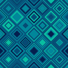Seamless geometric pattern. Wallpaper with a pattern of squares aqua. The backdrop presentations, fabrics with geometric patterns. Vector