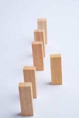 Wooden block of business concept.