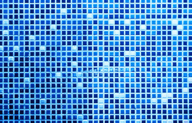 Horizontal blue tiled wall texture background