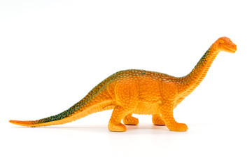 Brachiosaurus dinosaur toy model on white background © Noey smiley