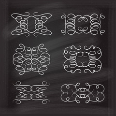 Vector calligraphic design elements.