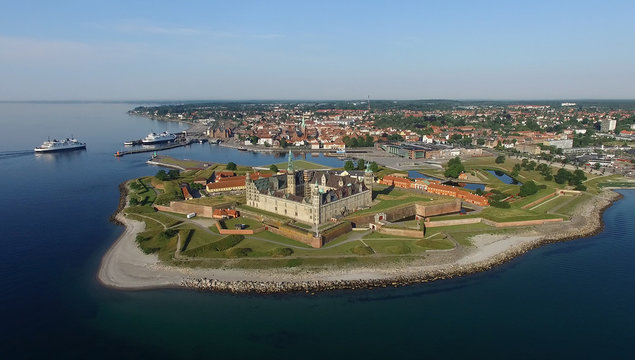 Aerial view of Kronborg Castle, Denmark