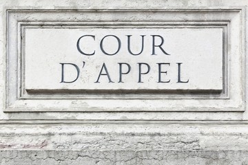 Court of appeal called cour d'appel in french, France