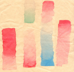 Watercolor abstract background strips