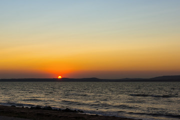 Sunset at Black sea coast