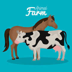 animals farm domestic icon vector illustration design