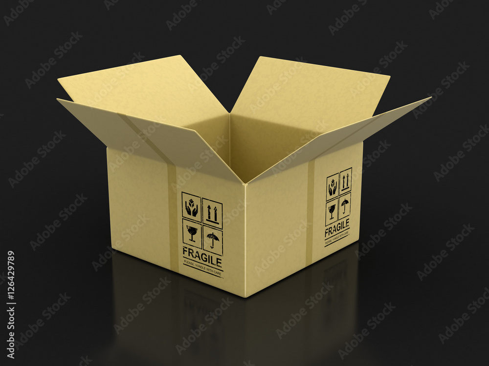 Poster open package. image with clipping path