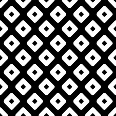 Seamless vector geometrical pattern. Endless black and white background with hand drawn rhombus. Graphic illustration. Template for cover, fabric, wrapping.